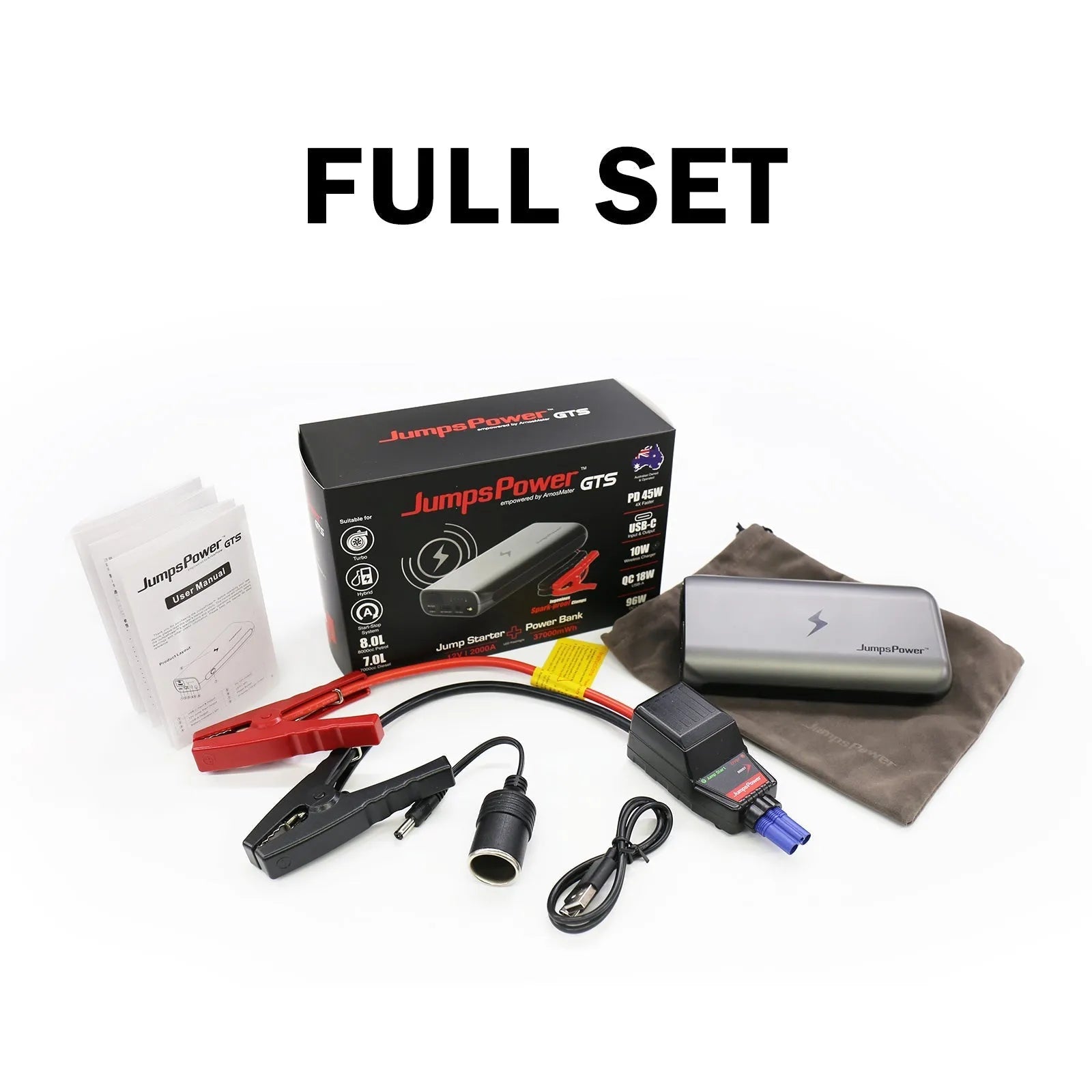 2000A JumpsPower Jump Starter Powerbank 37000mWh 12V Phone Car Battery Charger GTS | Southern Sun Drones