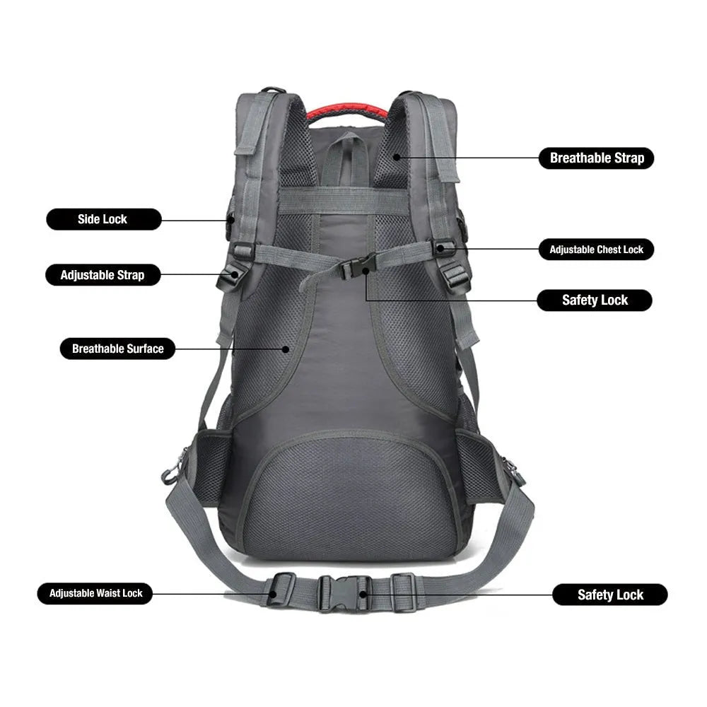40L Waterproof Outdoor Hiking Backpack Camping Outdoor Trekking Bag(Blue) | Southern Sun Drones
