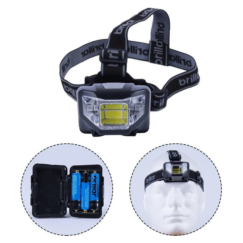 5 Mode Headlamp with COB LED Technology - Blue/Black - Black | Southern Sun Drones