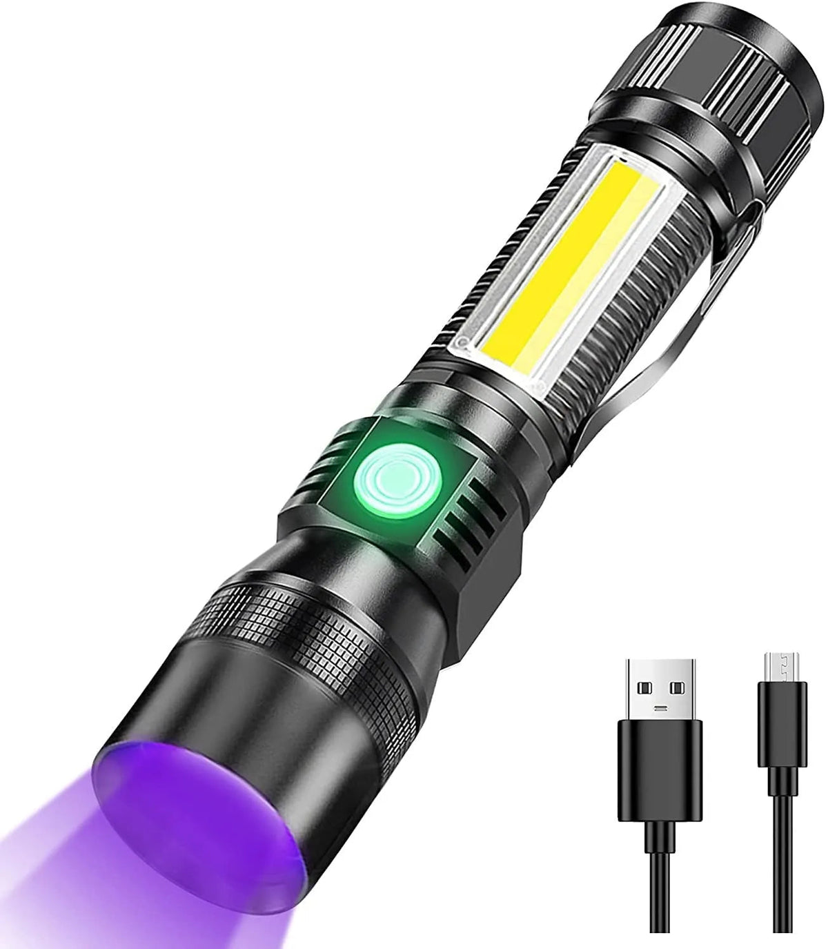7 Modes Waterproof Rechargeable UV Light Flashlight Torch for Camping | Southern Sun Drones
