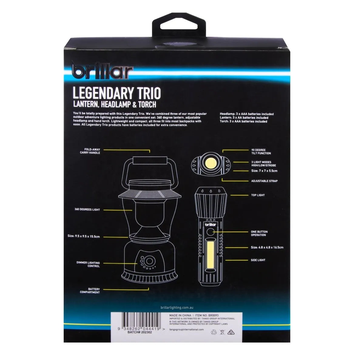 Brillar Legendary Trio Touch, Headlamp & Lantern | Southern Sun Drones
