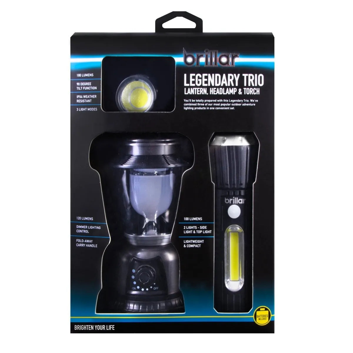 Brillar Legendary Trio Touch, Headlamp & Lantern | Southern Sun Drones