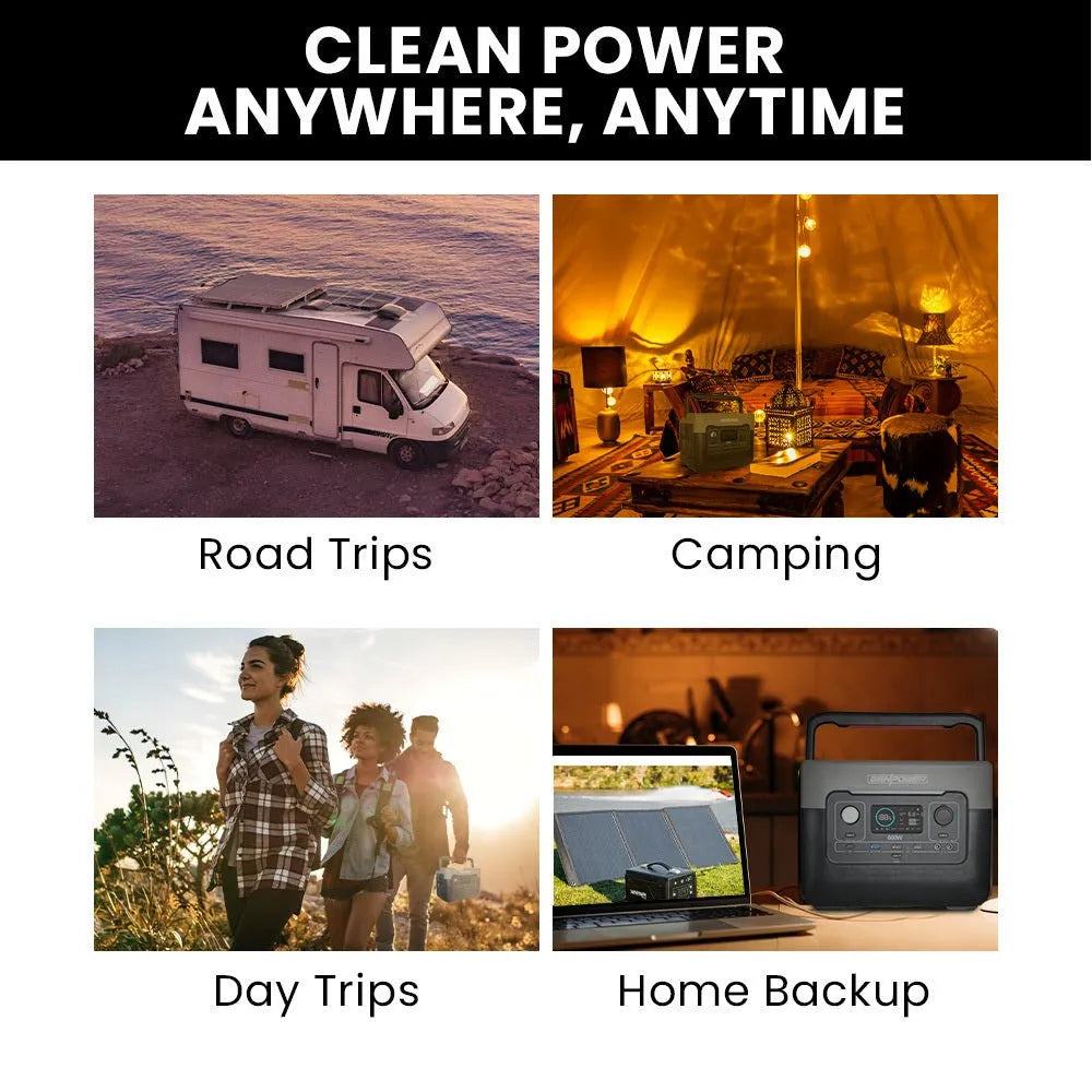 GENPOWER 600W Portable Lithium Power Station 576Wh LiFePo4, Multiple Voltage Output, 15W Wireless Charger, Ideal for Camping, Home Backup and Power Tools | Southern Sun Drones
