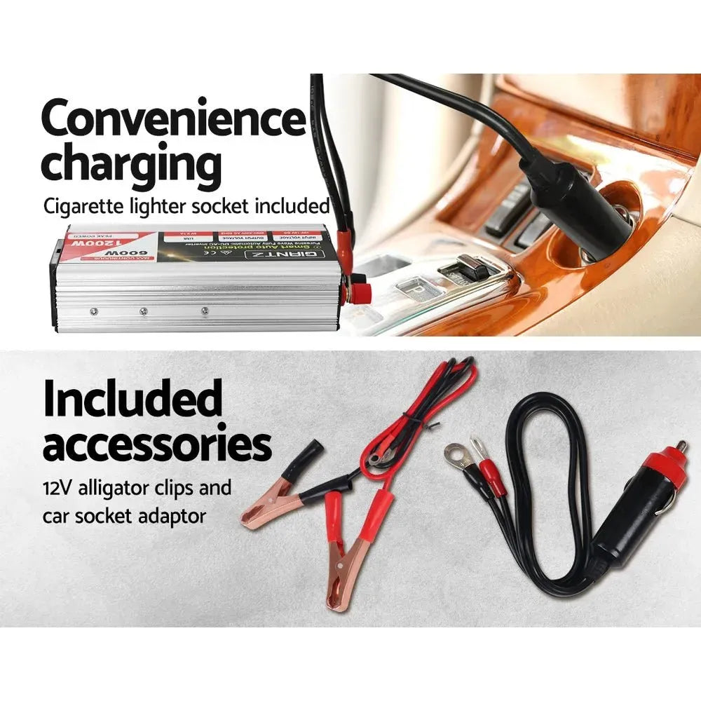 600W Pure Sine Wave Inverter | Giantz | Southern Sun Drones