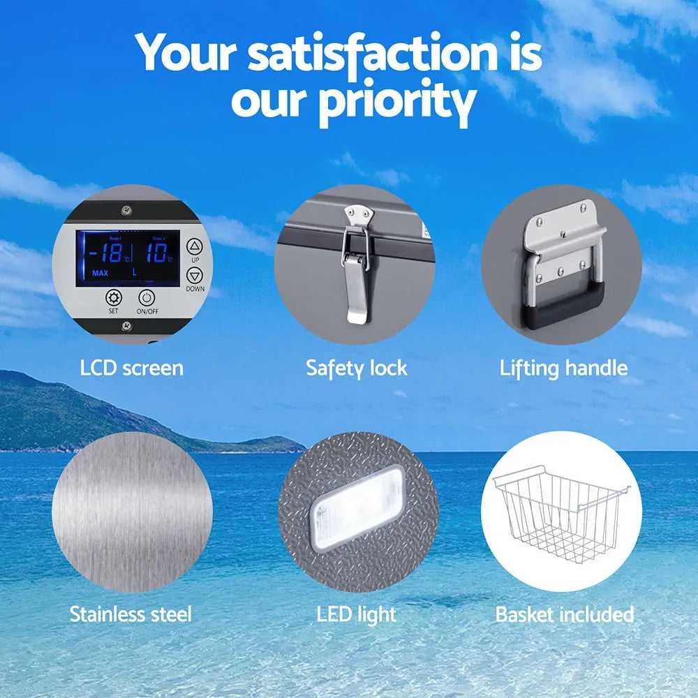 Glacio Camping Fridge 80L Portable Bar Fridges Freezer 12V/24V/240V | Southern Sun Drones