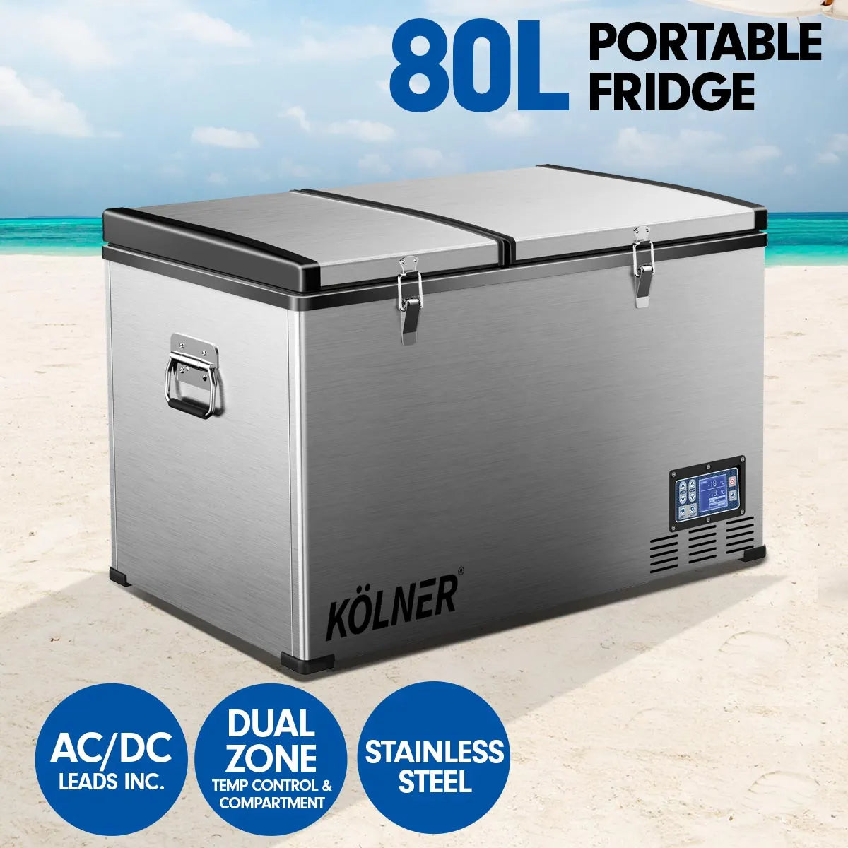 Kolner 80l Portable Fridge Cooler Freezer Camping Car Travel Refrigerator | Southern Sun Drones