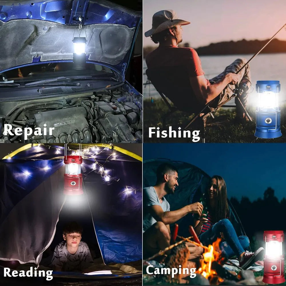 LED Camping Lamp Solar Powered Rechargeable USB Torch Waterproof Emergency Light Lantern | Southern Sun Drones
