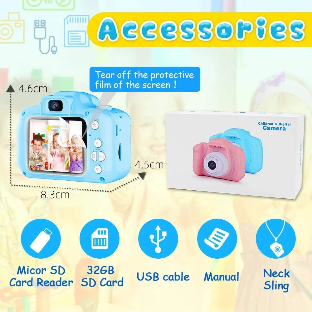 Mini Digital Children Camera Kids Camera 2.0" LCD Toy 32G Card HD | Southern Sun Drones