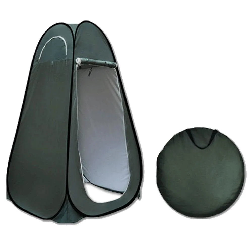Pop Up Camping Shower Toilet Tent Outdoor Privacy Portable Change Room Shelter Silver Linen - green | Southern Sun Drones