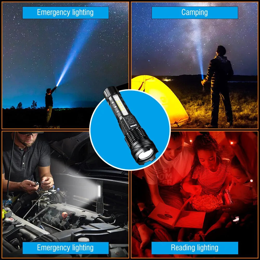Super Bright 30W 14LED Flashlight White Laser Tactical Torch Lamp for Camping AU | Southern Sun Drones