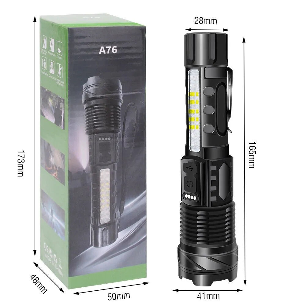 Super Bright 30W 14LED Flashlight White Laser Tactical Torch Lamp for Camping AU | Southern Sun Drones