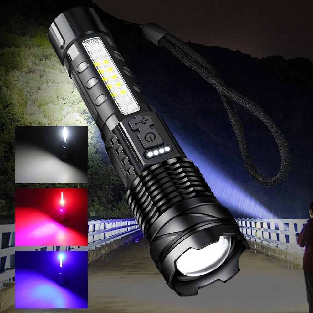 Super Bright 30W 14LED Flashlight White Laser Tactical Torch Lamp for Camping AU | Southern Sun Drones