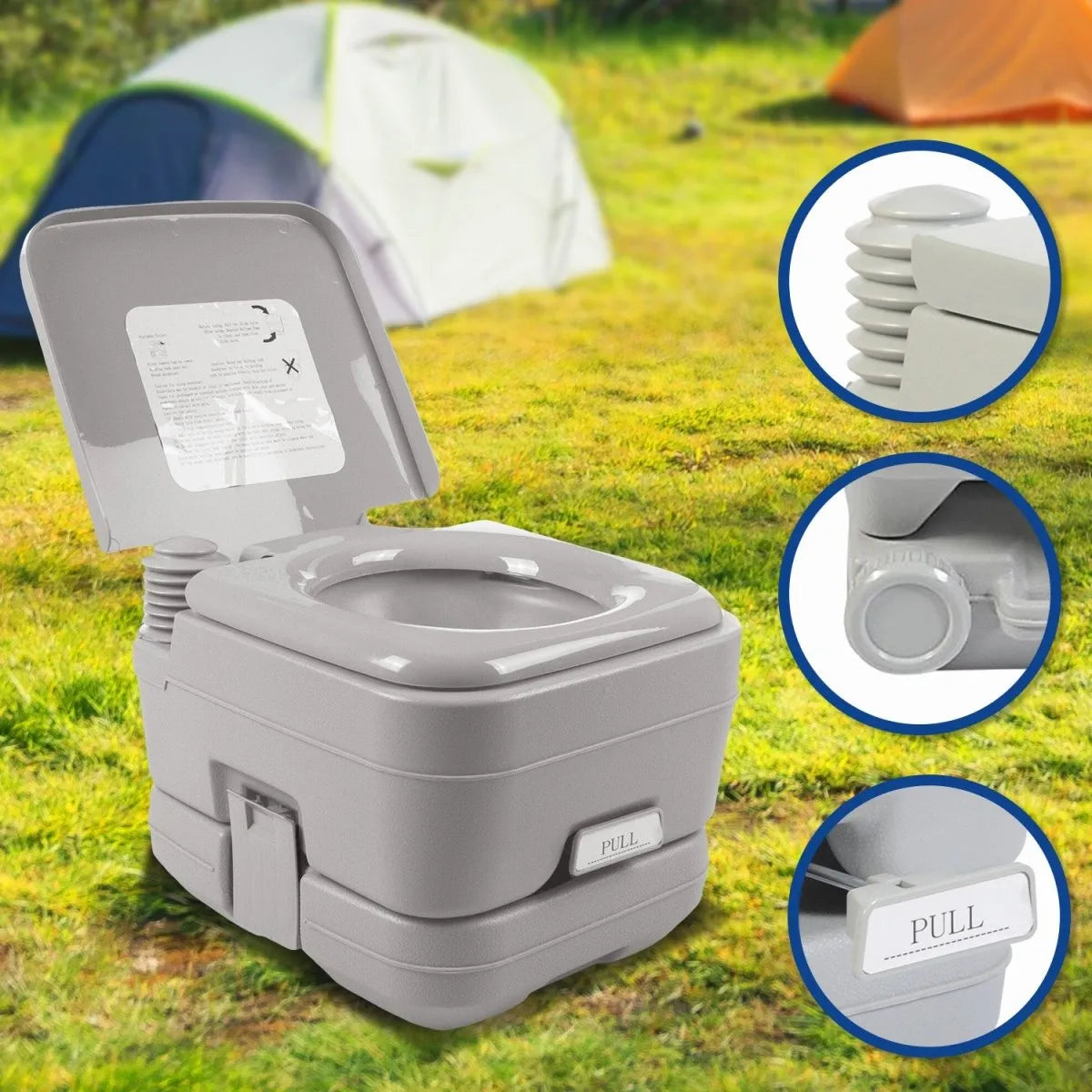 Wallaroo 10l Camping Portable Toilet | Southern Sun Drones