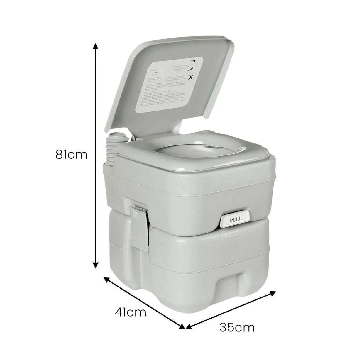 Wallaroo 20l Camping Portable Toilet Press Flush Pump | Southern Sun Drones