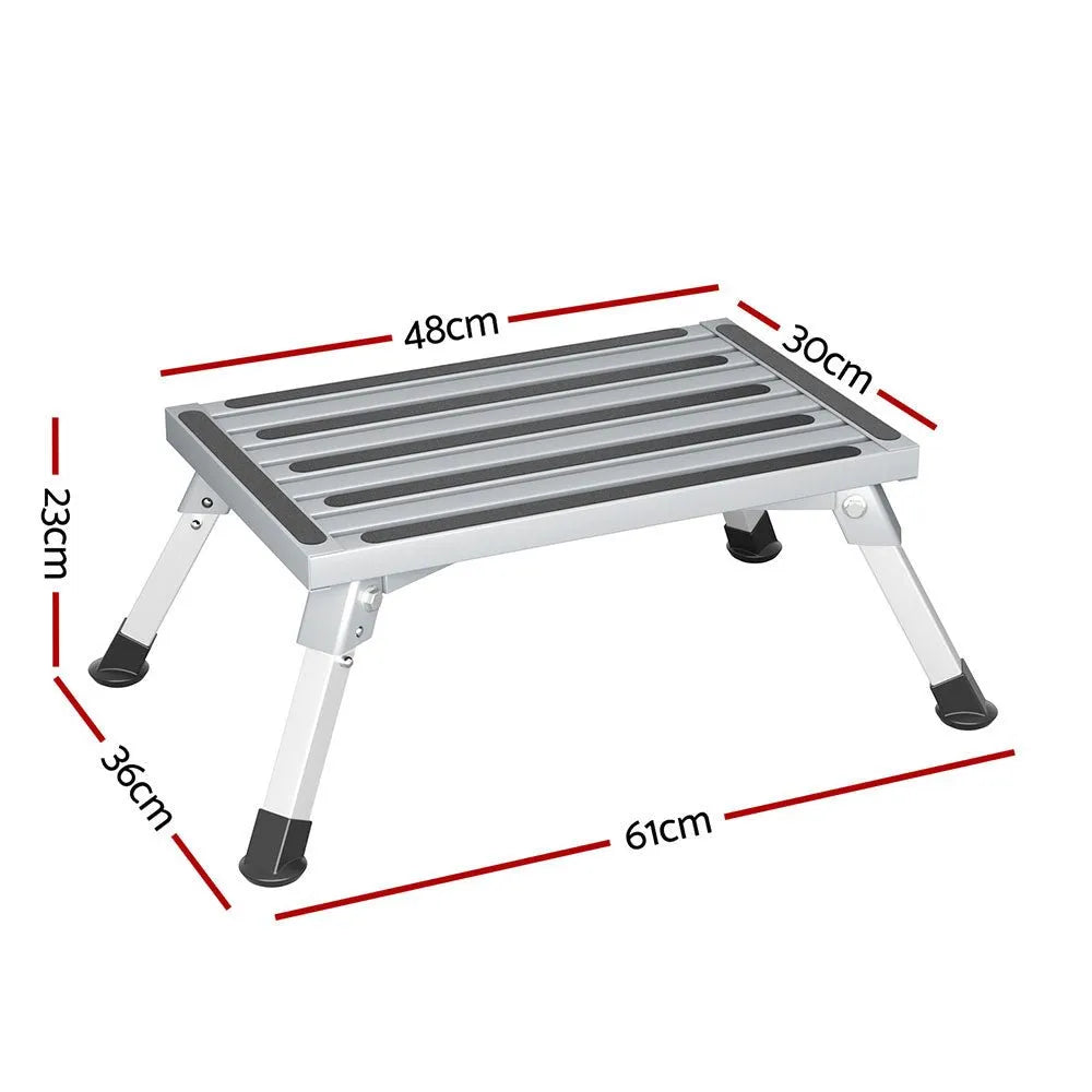 Weisshorn Caravan Step Folding Aluminium Step Ladder Stool | Southern Sun Drones