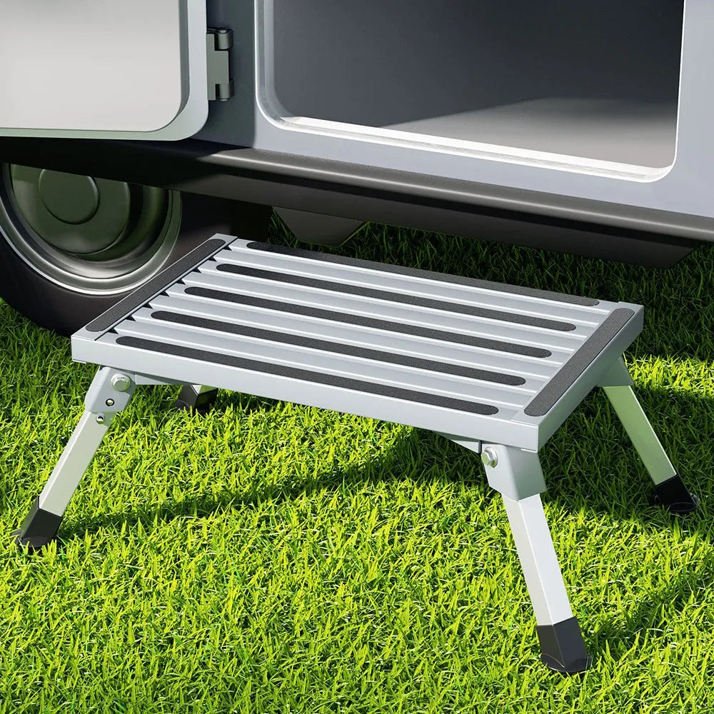 Weisshorn Caravan Step Folding Aluminium Step Ladder Stool | Southern Sun Drones