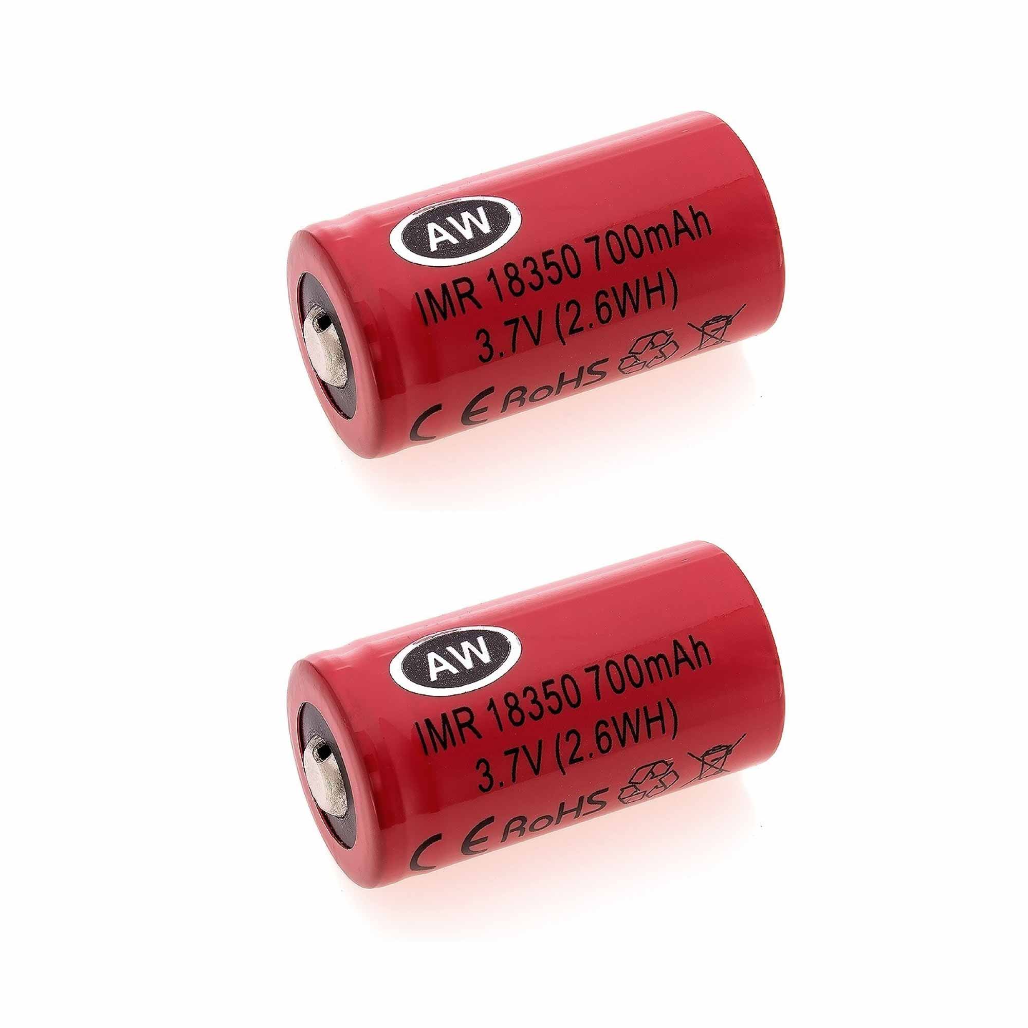 3.7v Li-ion Batteries IMR 18350 | 2 Pack | Southern Sun