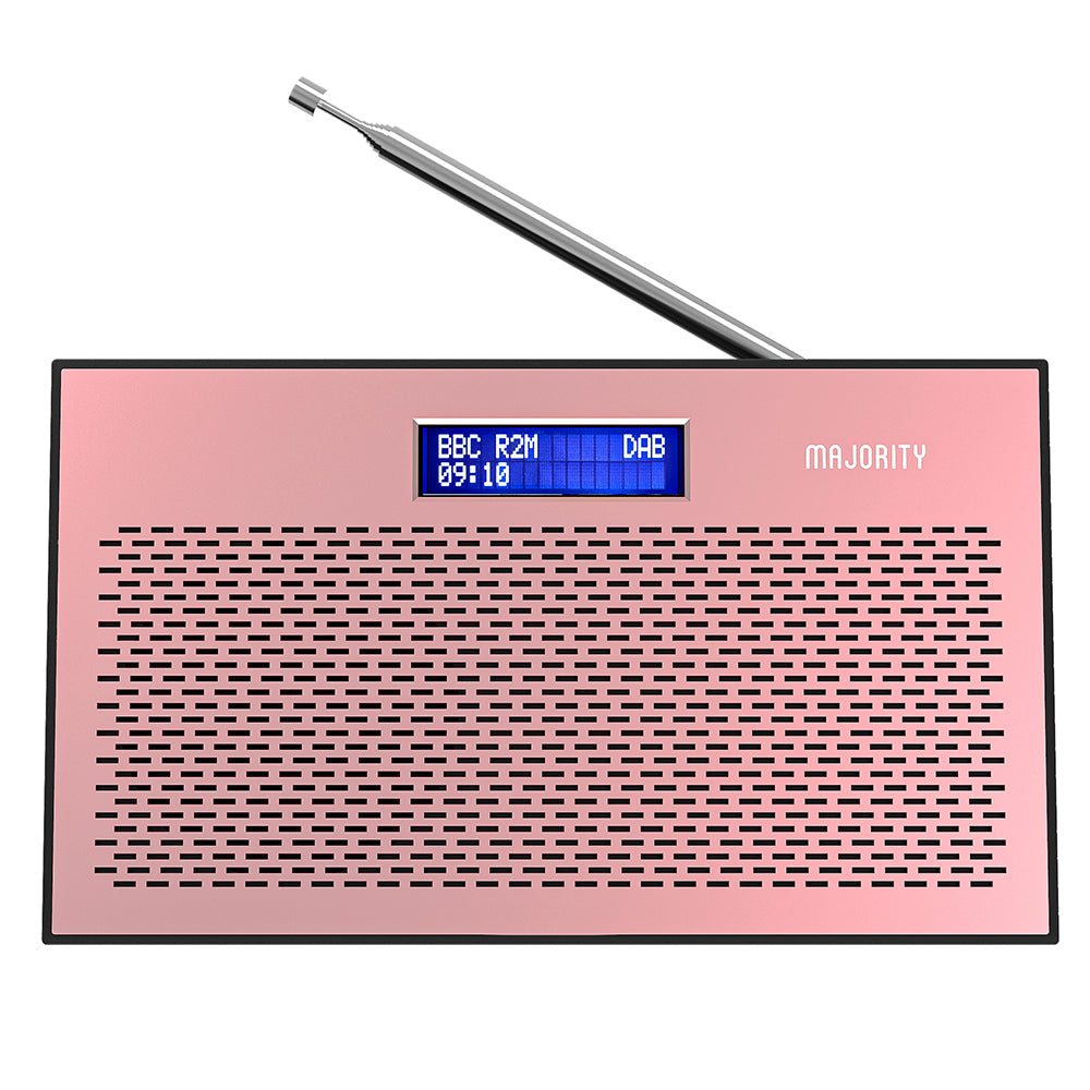 Majority Histon Compact DAB &amp; FM Radio-Rose