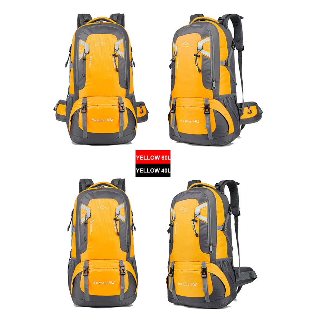 40L Waterproof Outdoor Hiking Backpack Camping Outdoor Trekking Bag(Yellow)